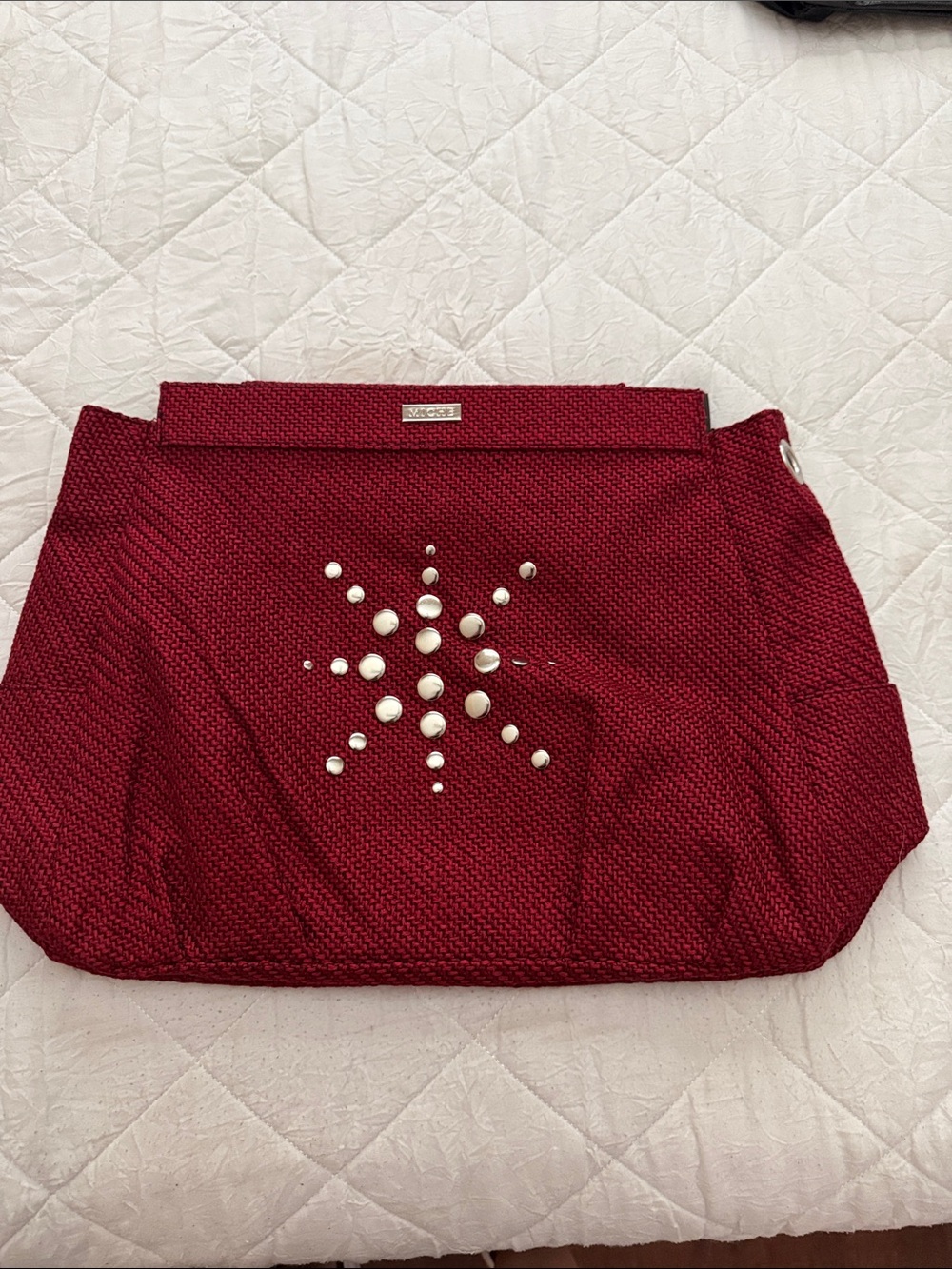 Miche Red Tote with Pearl Star Accent
